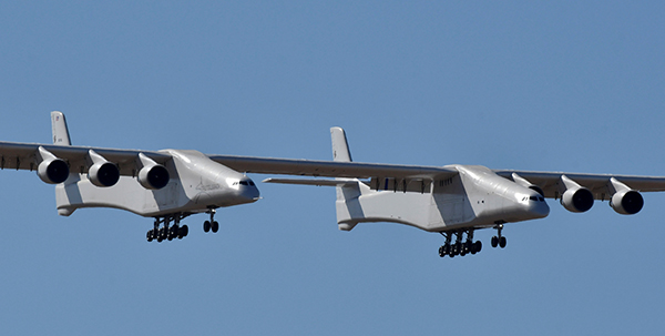 这架飞机头尾机身长度72公尺，总翼展宽117公尺，重达225公吨，以6具喷射引擎为动力。（路透社）