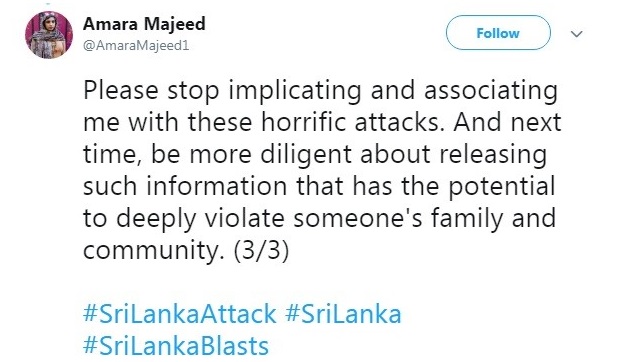 马吉德也在推特留言事件危害着他的家人。 