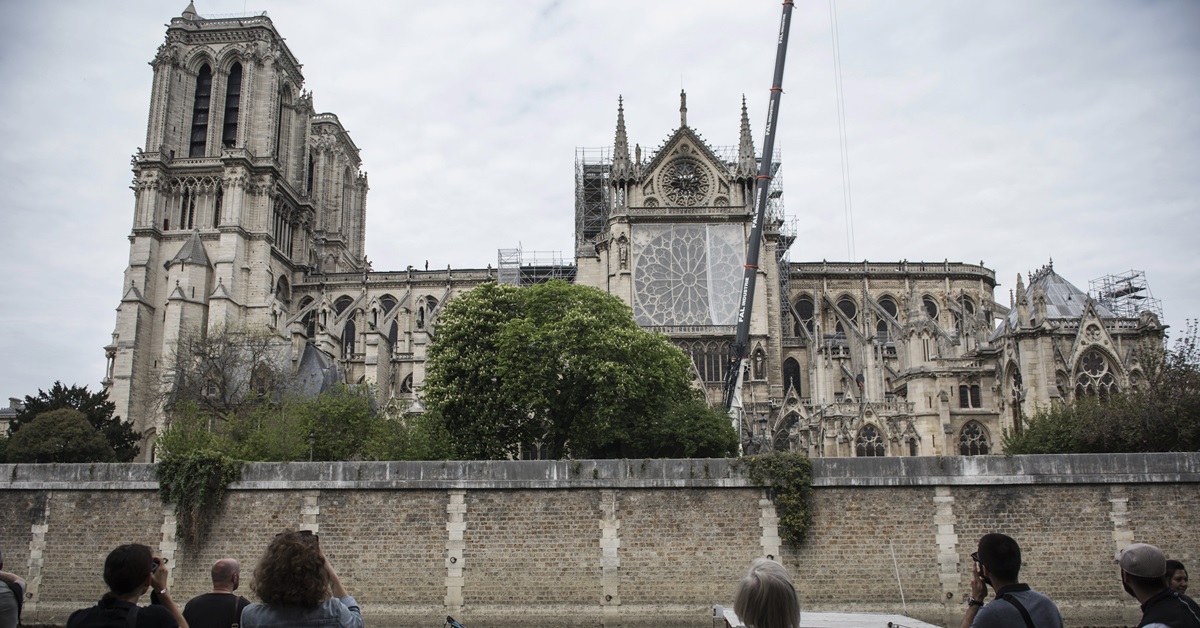 巴黎圣母院的修复工程，获得各界的热烈支持。（欧新社）