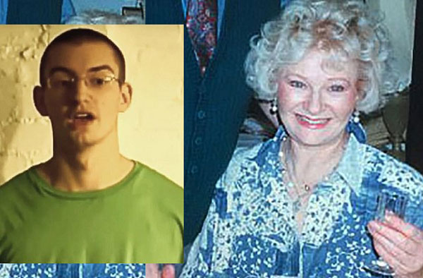 英国1名83岁的退休女教师摩儿马汀（右）在2017年的5月去世，她当时的“祖孙恋”26岁小男友费尔德（左）已被控谋杀罪。