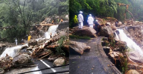 鹿儿岛大雨土石崩落 救援队助266受困者下山