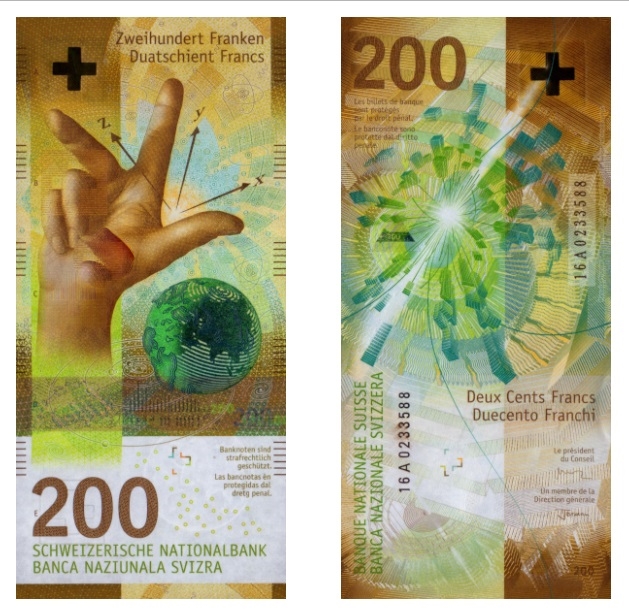 瑞士200法郎纸钞。（IBNS官网）