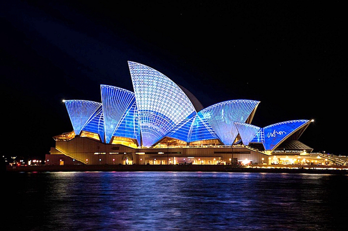 悉尼地标——悉尼歌剧院。