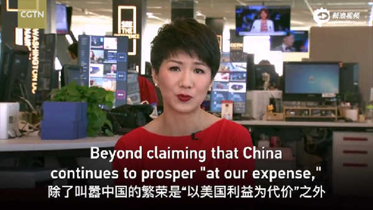 环球电视网（CGTN）主播刘欣指雷根是特朗普的代言人。