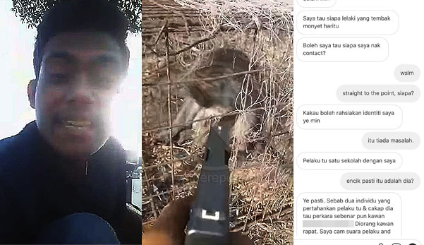 “猴子不会说Baby Sayang他一枪射爆猴脑”案；有人在社交网站留言指认出涉案男子声音及样貌，道出2名声称知情及维护男子的网友是好朋友。