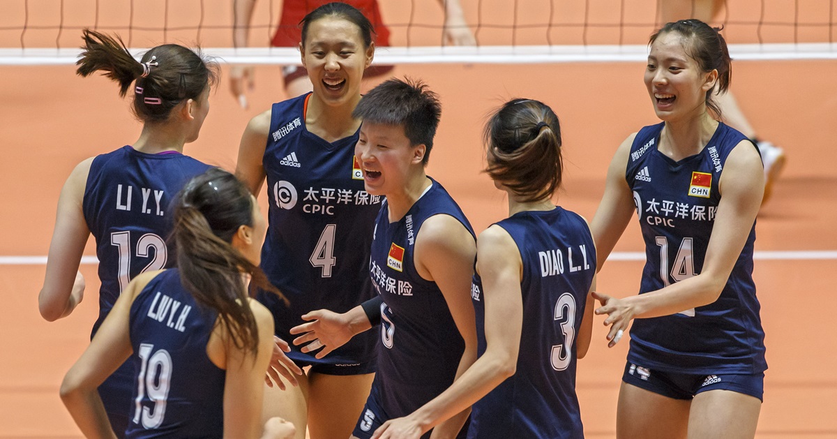 中国女排在输给日本后，强力反弹，取得2连胜。（美联社）