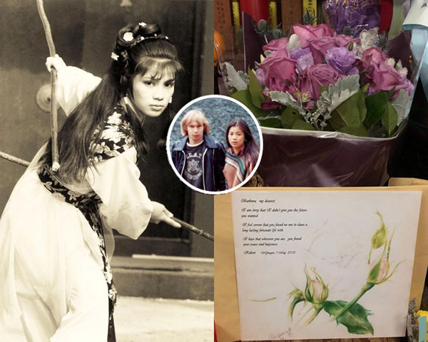  翁美玲离世34年，其荷兰籍前男友获翁迷帮忙，给阿翁送花和卡悼念。