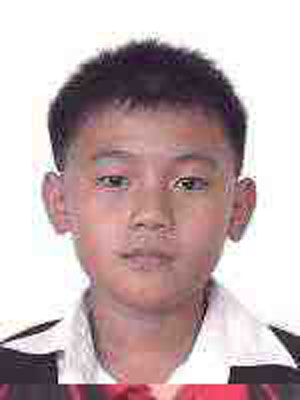 失踪者杨凯文（KELVIN YEO、译音、13岁、2017年4月21日失踪）