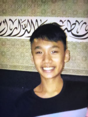 失踪者施智升（SEE CHEE SHENG、译音、15岁、2017年8月12日失踪）