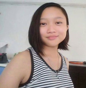 失踪者萧凯玲（SIEW KAI LENG、 译音、16岁、2017年8月31日失踪）