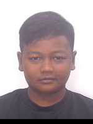 失踪者莫哈末法兹里‧钟艾利（MUHAMMAD FAZRIE BIN NURAHMAD CHONG ERIC、 译音、12岁、2018年12月29日失踪）