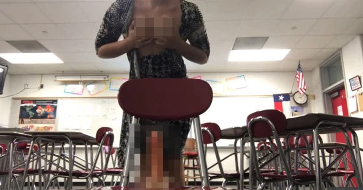 警方称女老师拍片时，门是关着的，而且女老师并未完全裸露，难以找到犯罪事实。