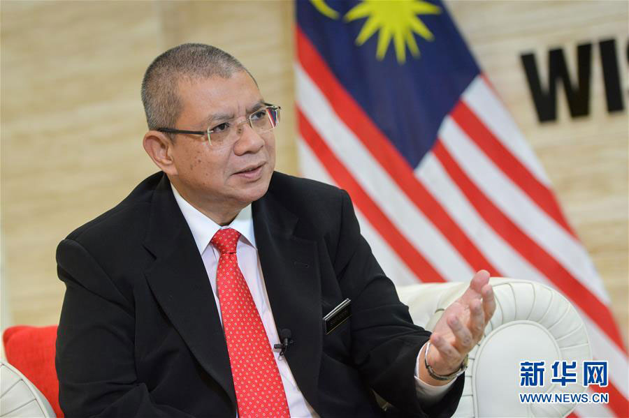 赛夫丁阿都拉接受“新华社”专访时，谈及马来西亚对“一带一路”倡议看法。