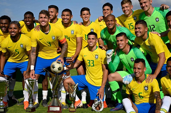 巴西成功称霸土伦杯。（法新社）