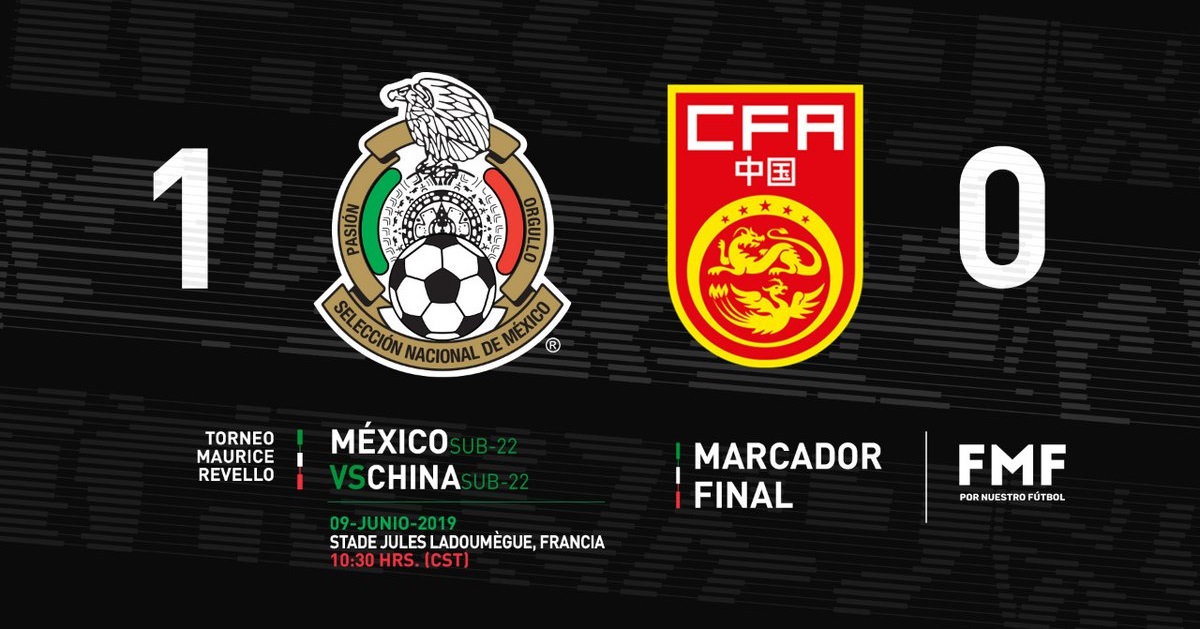 中国在最后一轮不敌墨西哥，无法再挺进。（墨西哥队官方推特）