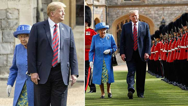 特朗普过去访英时曾失礼于英女王。