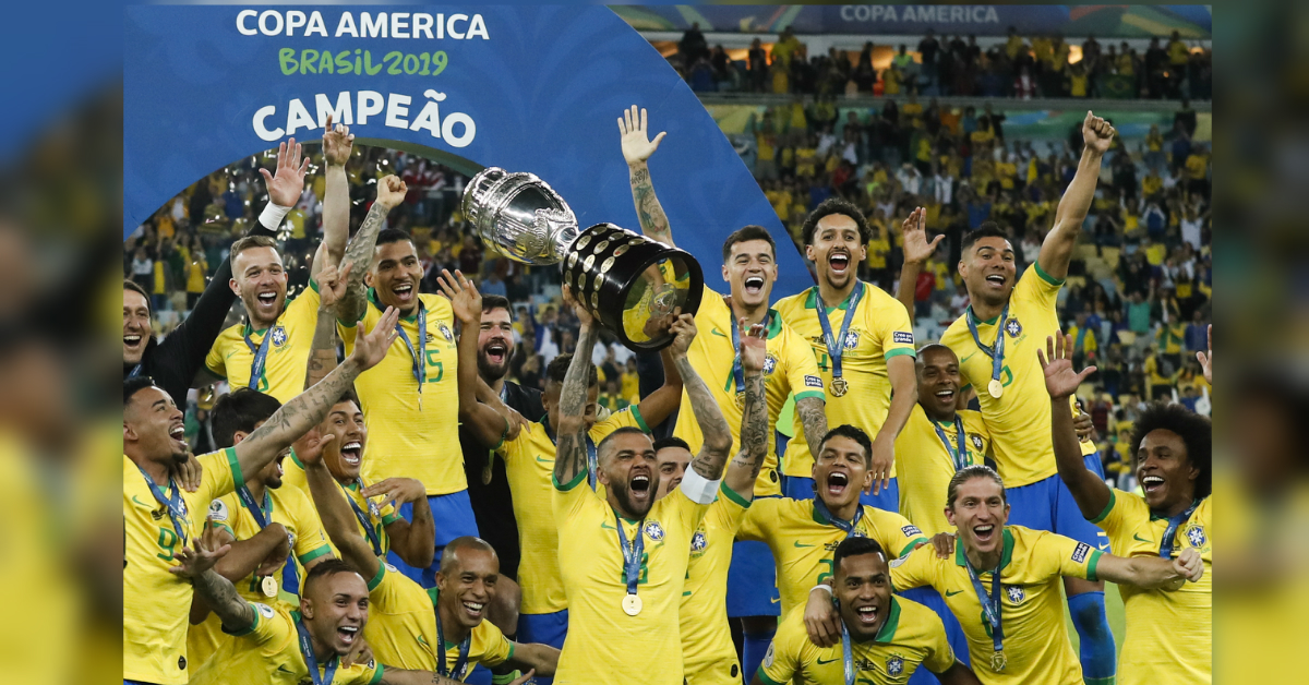 巴西时隔12年，再夺美洲杯冠军。（美联社）