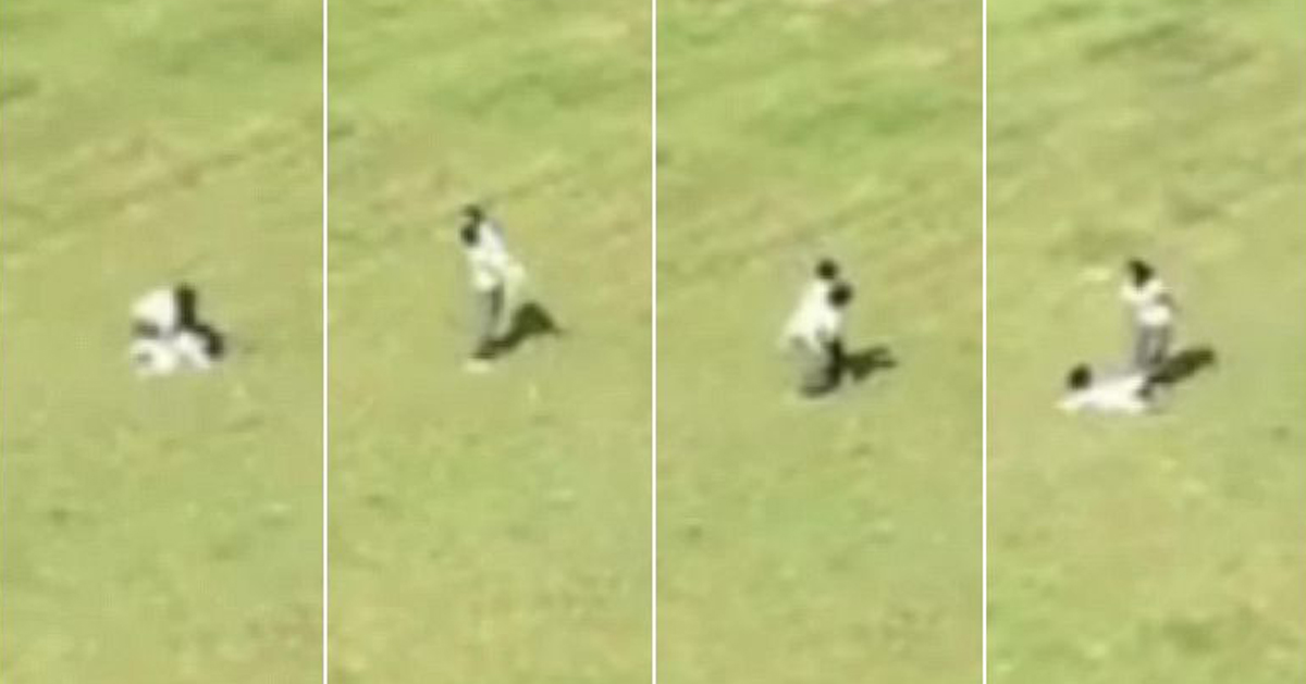 女佣两次将小主人抛落草地，被人拍下视频。