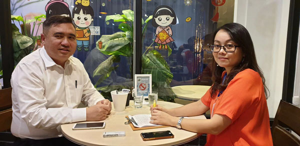 陆兆福接受《中国报》高级记者戴美清的独家专访。