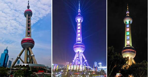 东方明珠塔是上海外滩不折不扣的地标建筑，于上个世纪90年代的高塔，在当时以468公尺的高度摘得“亚洲最高建筑”的桂冠。虽如今早已被陆家嘴拔地而起的高楼赶超，但它依然是上海新世纪的象征，印证着这个全新的时代。 塔底展区：上海城市历史发展陈列馆，可在这里了解上海这座城市的发展史。 下球展区：（78-95公尺）拥有240度的环幕影院并加上了地幕效果，可体验95公尺高空处的VR过山车。 上球展区：（259-263公尺）主观光层，拥有全透明的悬空走廊及俯瞰外滩的观光平台。 顶层展区：（351公尺）东方明珠最高观光区域，整体装扮成太空世界，游客仿佛从宇宙飞船中眺望外滩的繁华景致。 如何抵达：乘地铁2号线到陆家嘴站下车，出站就能见到东方明珠塔了。