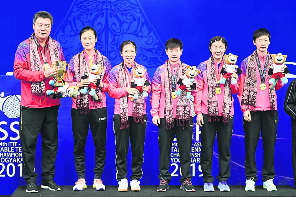 中国女队完成了亚洲锦标赛7连霸，并获得了东京奥运参赛资格。（新华社）