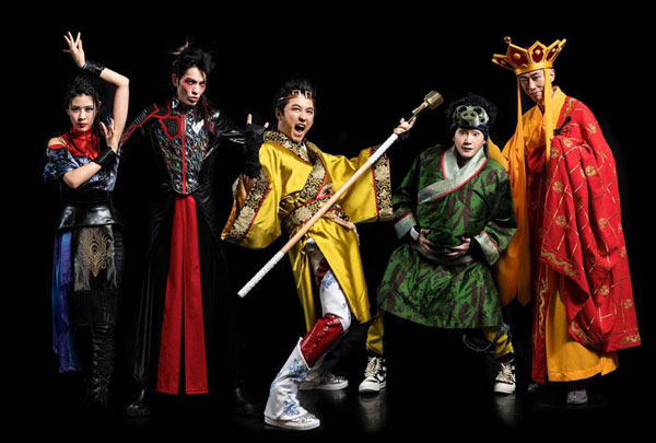 刘艾立（左起）、萧敬腾、哈林、姚小民、马念先音乐剧造型曝光。