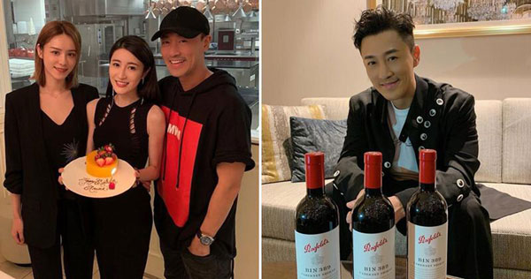 林峰跟家人预祝中秋节，未知女友张馨月（左一）及表妹林夏薇是否座上客？