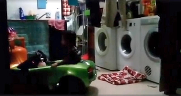 单位内摆放着3台洗衣机，也有不少儿童玩具。（取自面子书）