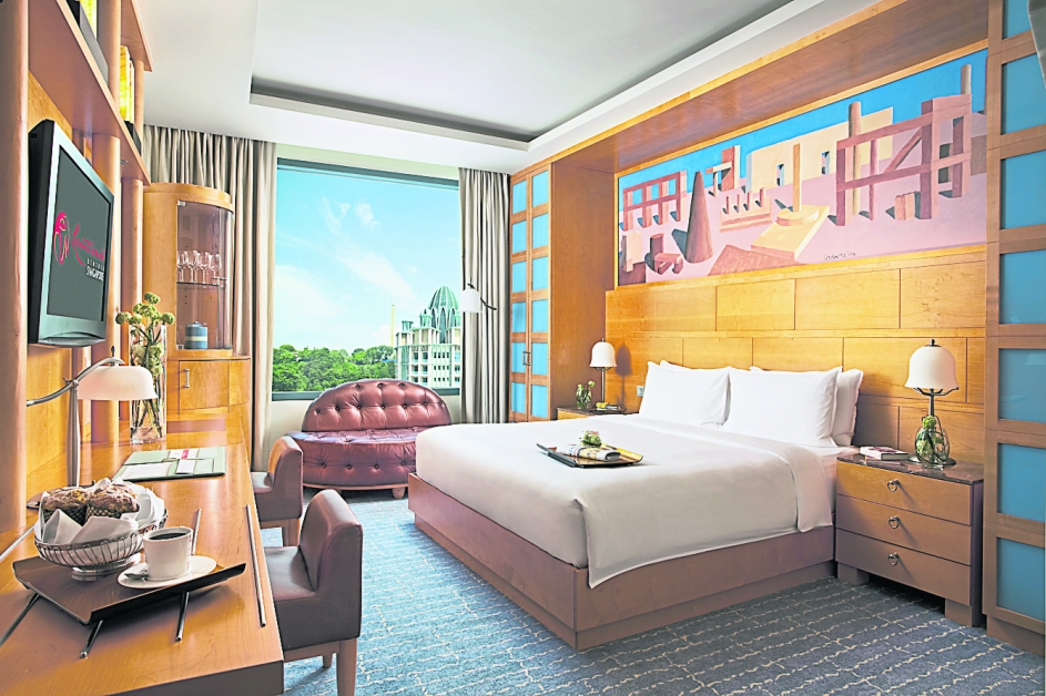 迈克尔酒店设计典雅，窗外就是新加坡环球影城的美景，步行到环球影城只需5分钟路程。