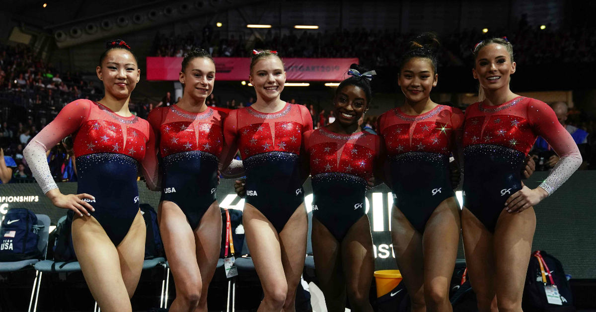 美国女队在体操世锦赛实现女团5连冠。（法新社）
