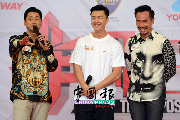 王敏德（左起）、王浩信和陈豪分享剧中角色。