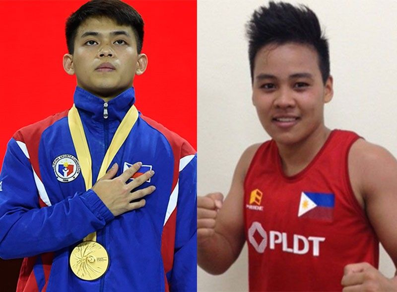 尤洛（左）及佩特西奥加冕世界冠军，获得菲律宾体育各奖以折合8万1200令吉的奖励金。（菲律宾星报图片）