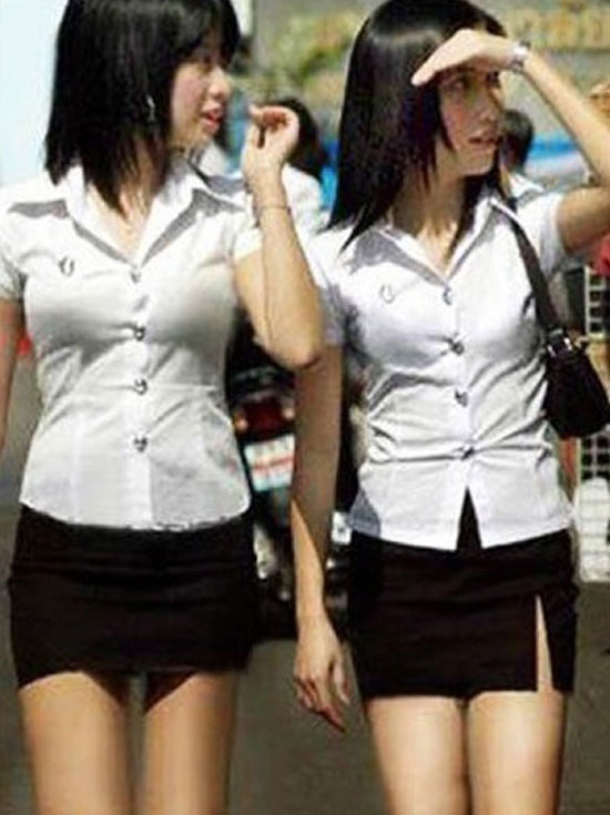 泰国女学生。