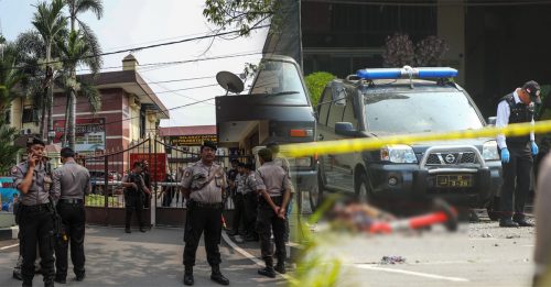 图入警察总部遭拦截 炸弹客自爆酿1死6伤