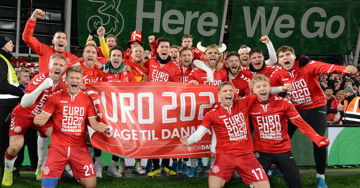 丹麦搭上2020年欧洲足球锦标赛决赛圈的列车。（欧新社）