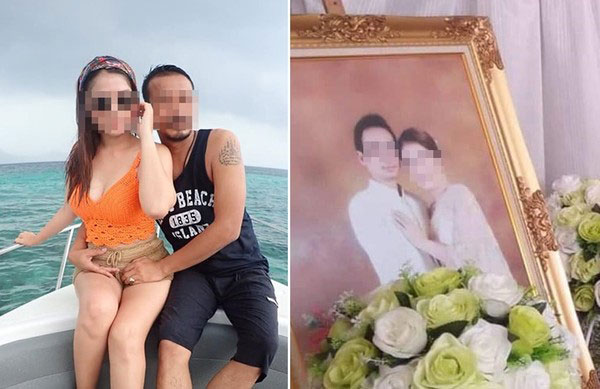 泰国一名女子与丈夫（左）结婚4年，却又劈腿嫁给另外一名眼镜男（右）。
