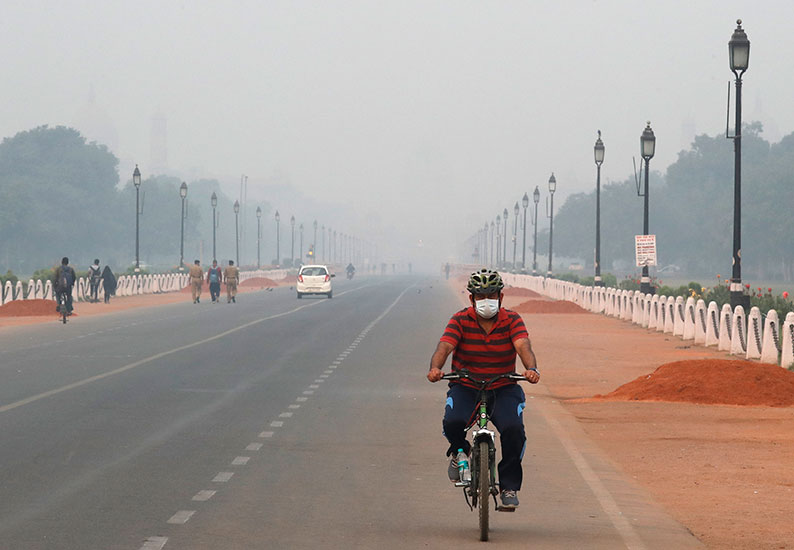 新德里雾霾相当严重。