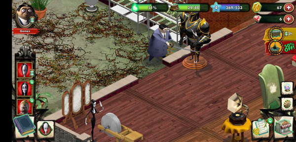玩家可以收集解锁全部角色，然后不断地扩大和建设房子的规模、解锁新的角色和剧情，推动游戏里的各种剧情进程。