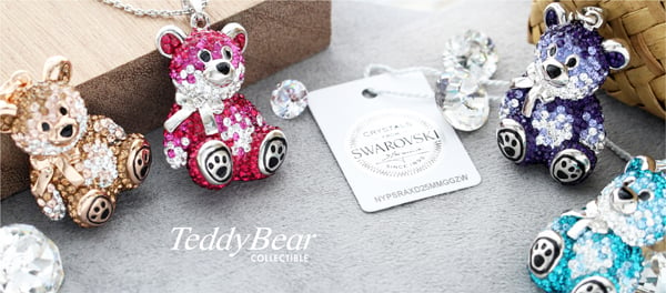 【JDF设计师款限量】Teddy Bear吊坠，附送白金电镀项链+精美礼盒。
