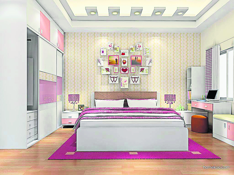 巧用壁纸和壁贴，为小卧室增添设计美感。
