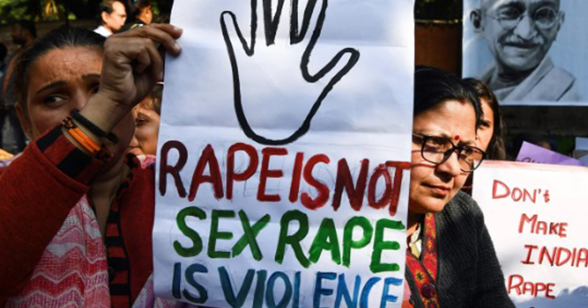 印度婦女上街抗議國內的性侵犯罪率居高不下。