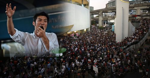 响应塔纳通号召 曼谷举行最大抗议集会