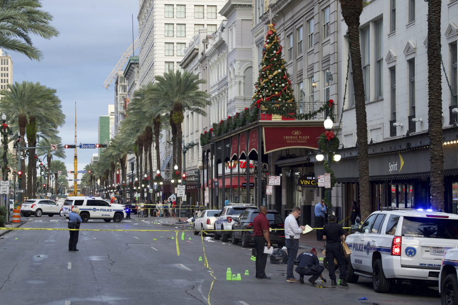 枪击案发生后，新奥尔良当地警方已封锁事发现场。