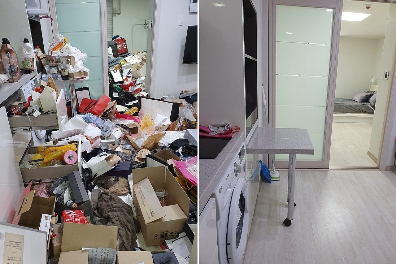 韩国一名钟点清洁工受雇打扫恐怖垃圾屋。 