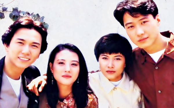 　《今生无悔》主要演员包括温兆伦（左起）、周海媚、邵美琪和黎明。