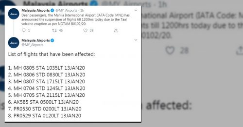 马尼拉机场今午重开 8往返隆航班受影响