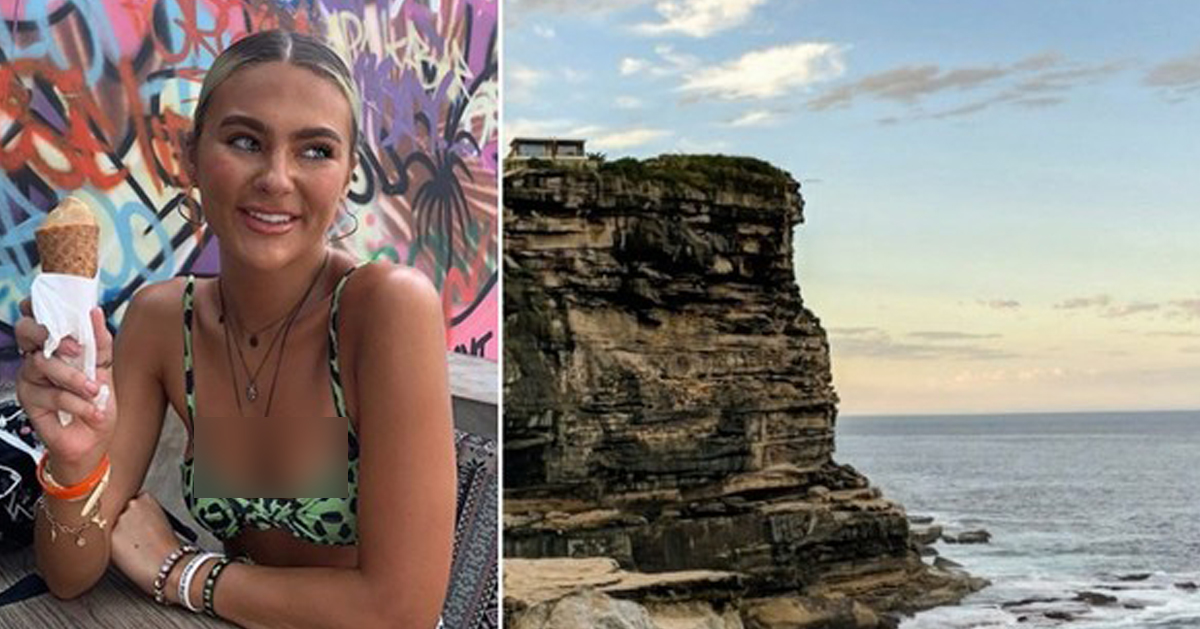 英国21岁模特儿、背包客戴维斯（左）在悉尼钻石湾坠落死亡。