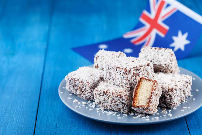 拉明顿蛋糕是澳洲传统甜点。（示意图）