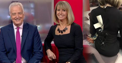 新闻开始前 女主播衣服拉链突爆开