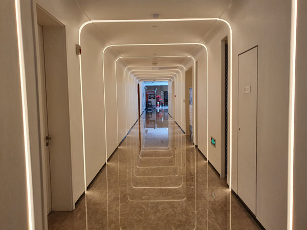 ▲菲住布渴拥有前卫设计且未来感十足的大厅和走廊。